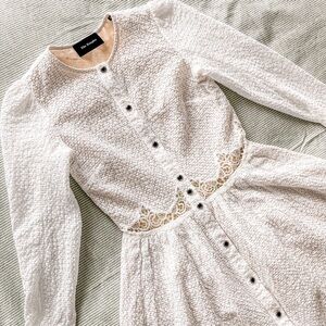 THE Kooples Button up lace layered dress